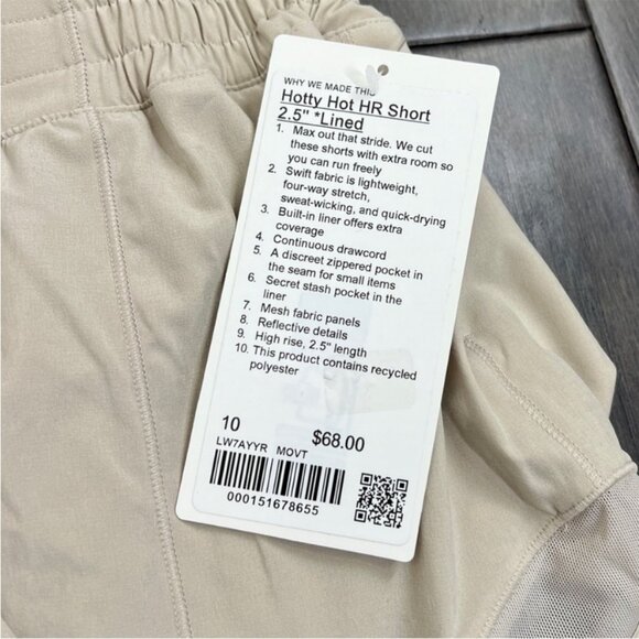 Lululemon NWT Hotty Hot High-Rise Short 2.5" Mojave Tan - Picture 7 of 10